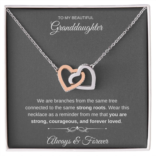 To My Beautiful Granddaughter - Interlocking Necklace