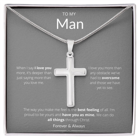 To My Man - Cross Necklace